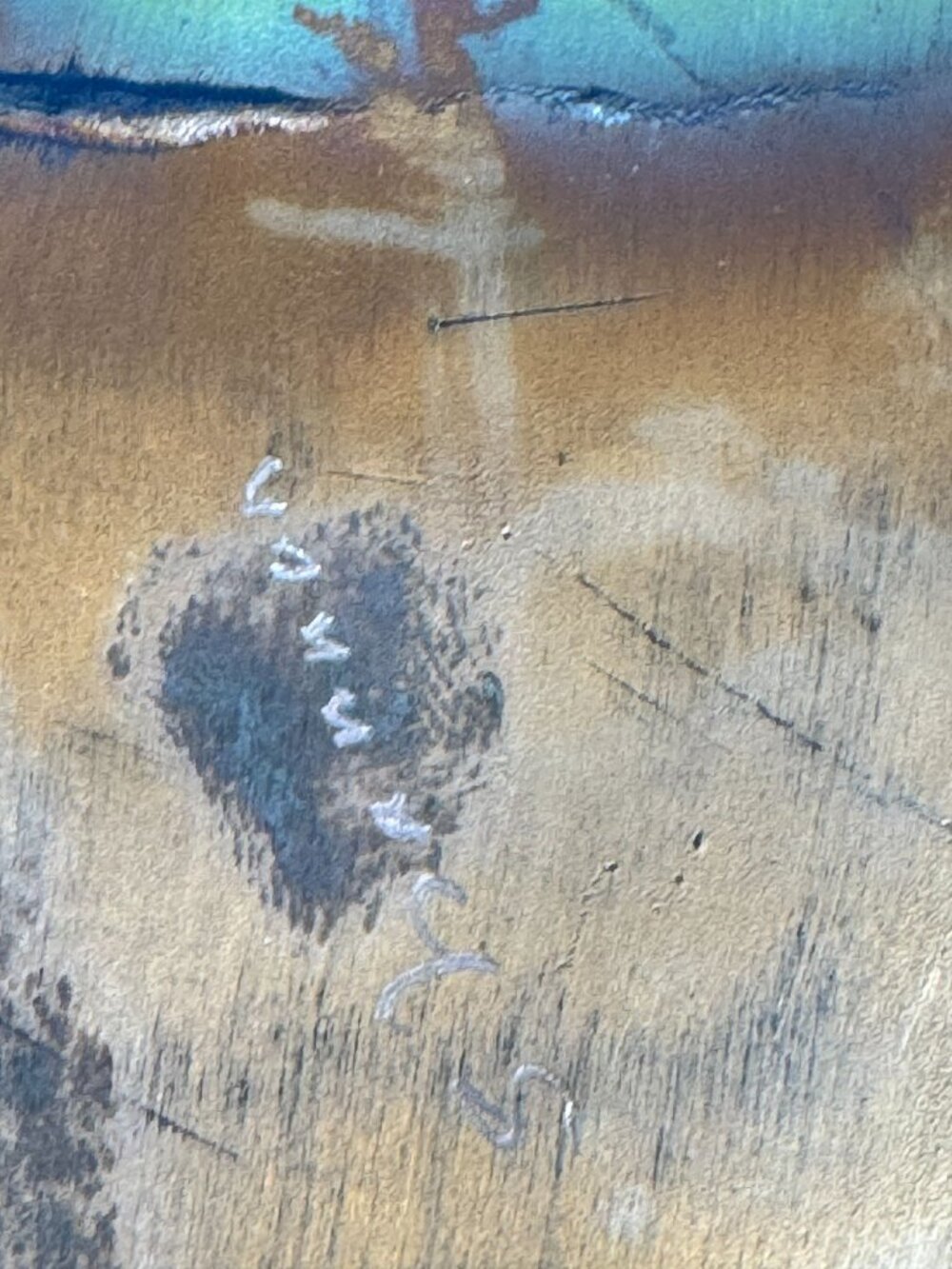 Patrick Shannon Brutalist Copper Dish Signed 5 1/4" Square Studio Art - Picture 7 of 7